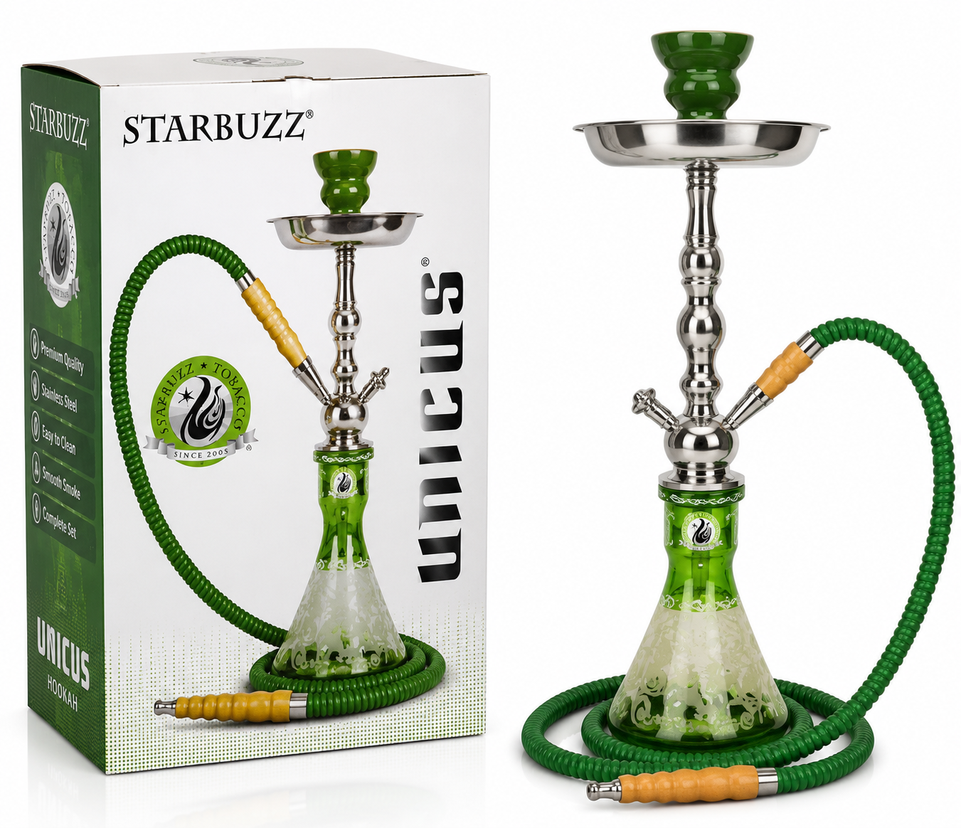 STARBUZZ UNICUS HOOKAH GREEN COLOR
