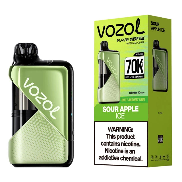VOZOL RAVE SWAP KIT SOUR APPLE ICE 70K