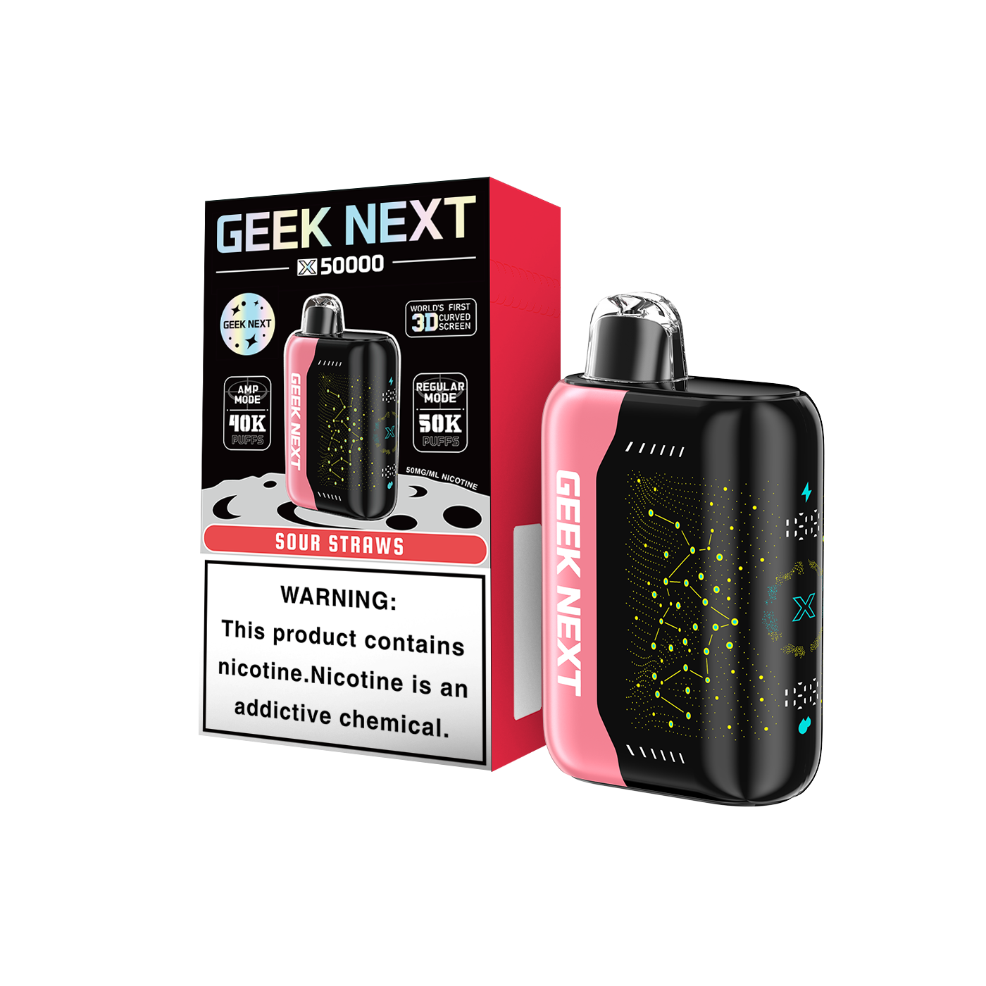 GEEK NEXT X50000 50K|SOUR STRAWS 50K|6917673165704| Pack of 5
