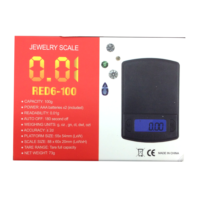 SCALE RED 6100X0.01 G