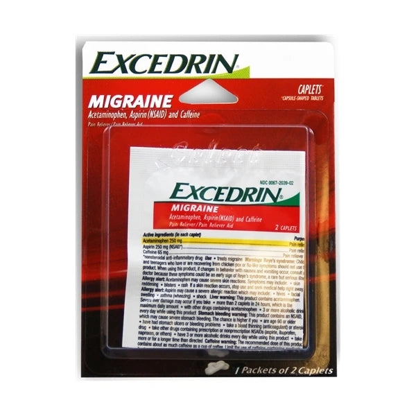 Excedrin Migraine Single Pack  Blister 12 x 1 12cs|655708118719|Pack Of|12