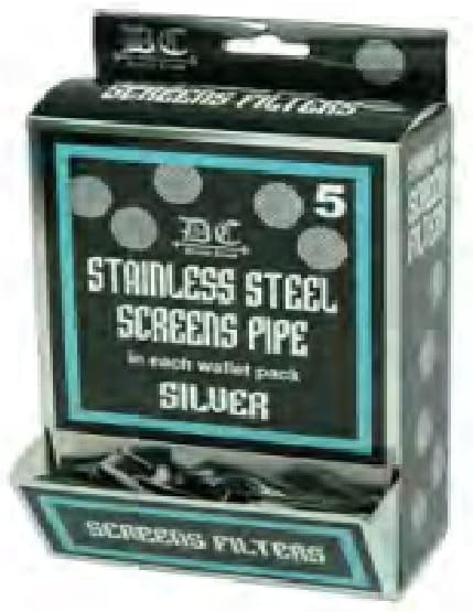 SCREENS SILVER OR BRASS 5PK 100PKBOX STEEL SILVER