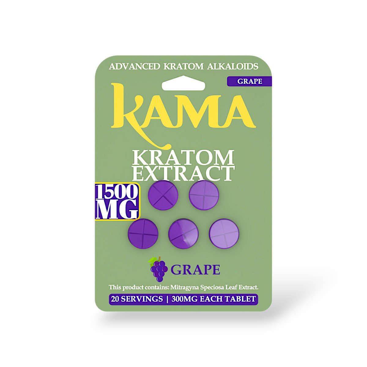 KAMA KRATOM EXTRACT GRAPE 1500MG 5CT