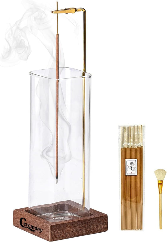 INCENSE STICK HOLDER SQUARE GLASS IBB05