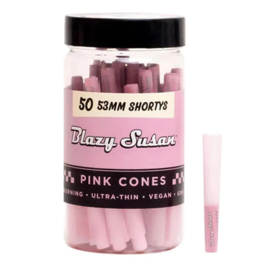 BLAZY SUSAN PINK SHORTYS 53MM PROLLED CONES 50CT