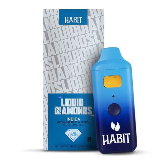 HABIT LIQUID DIAMONDS D9 THC BLUE LIGHTS INDICA 2G