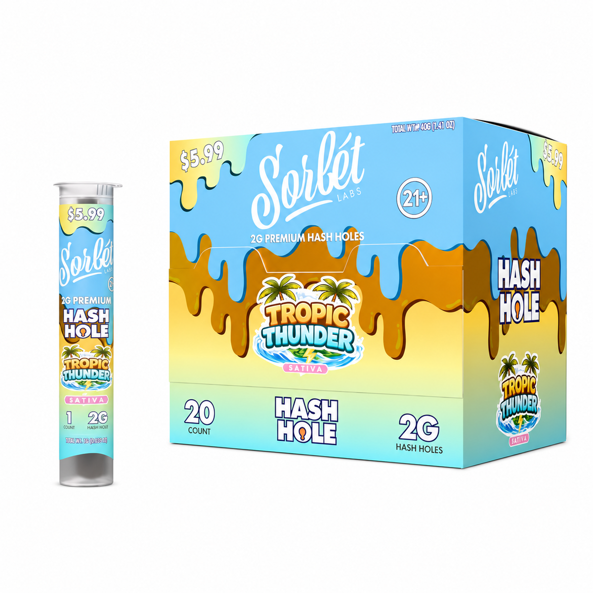 SORBET LABS HASH HOLE TROPICAL THUNDER STVA 2GM 20CT