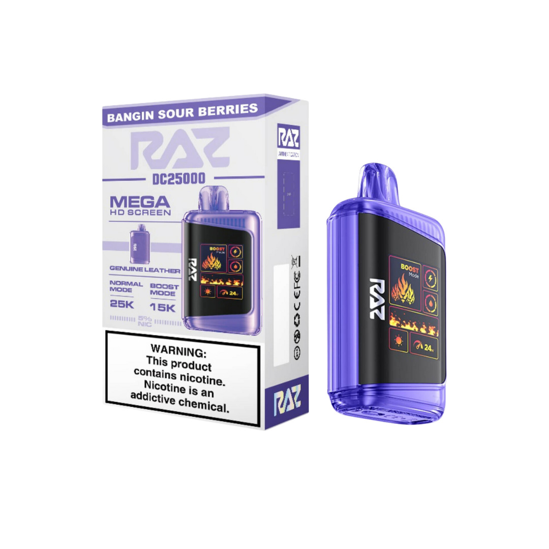 RAZ DC 25k PUFFS|BANGIN SOUR BERRIES|6975984057002|Pack of 5