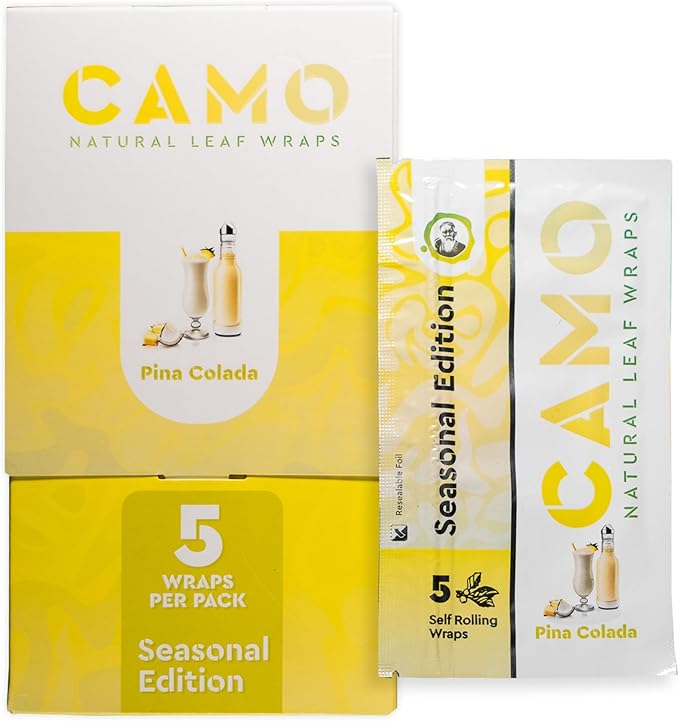CAMO NATURAL LEAF WRAPS PINA COLADA 25CT