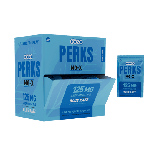 DOZO PERKS MG-X HIGH POTENCY BLUE RAZZ 125MG 25CT