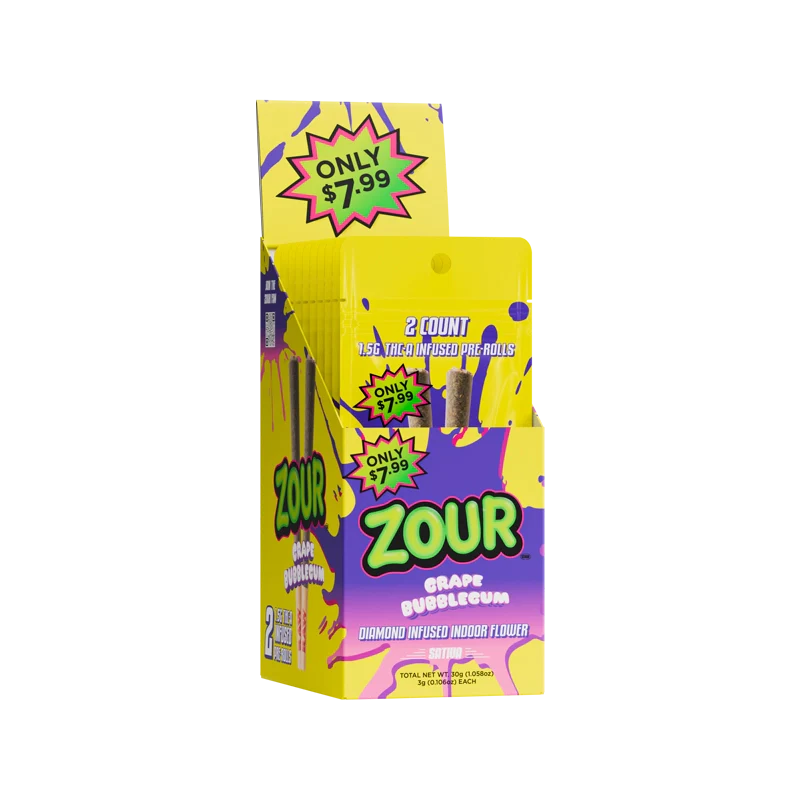 ZOUR STASH DMND PROLL GRAPE BUBBLEGUM 1.25GM