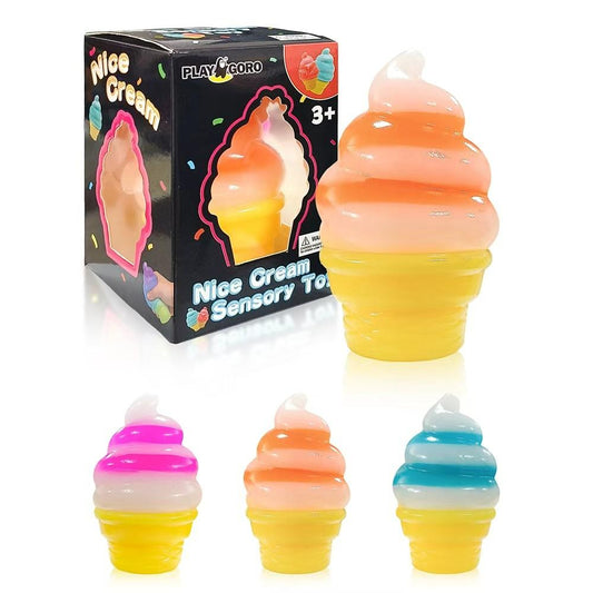 NICE CONE ICE CREAM SENSORY TOY 4 COLOR 12CT