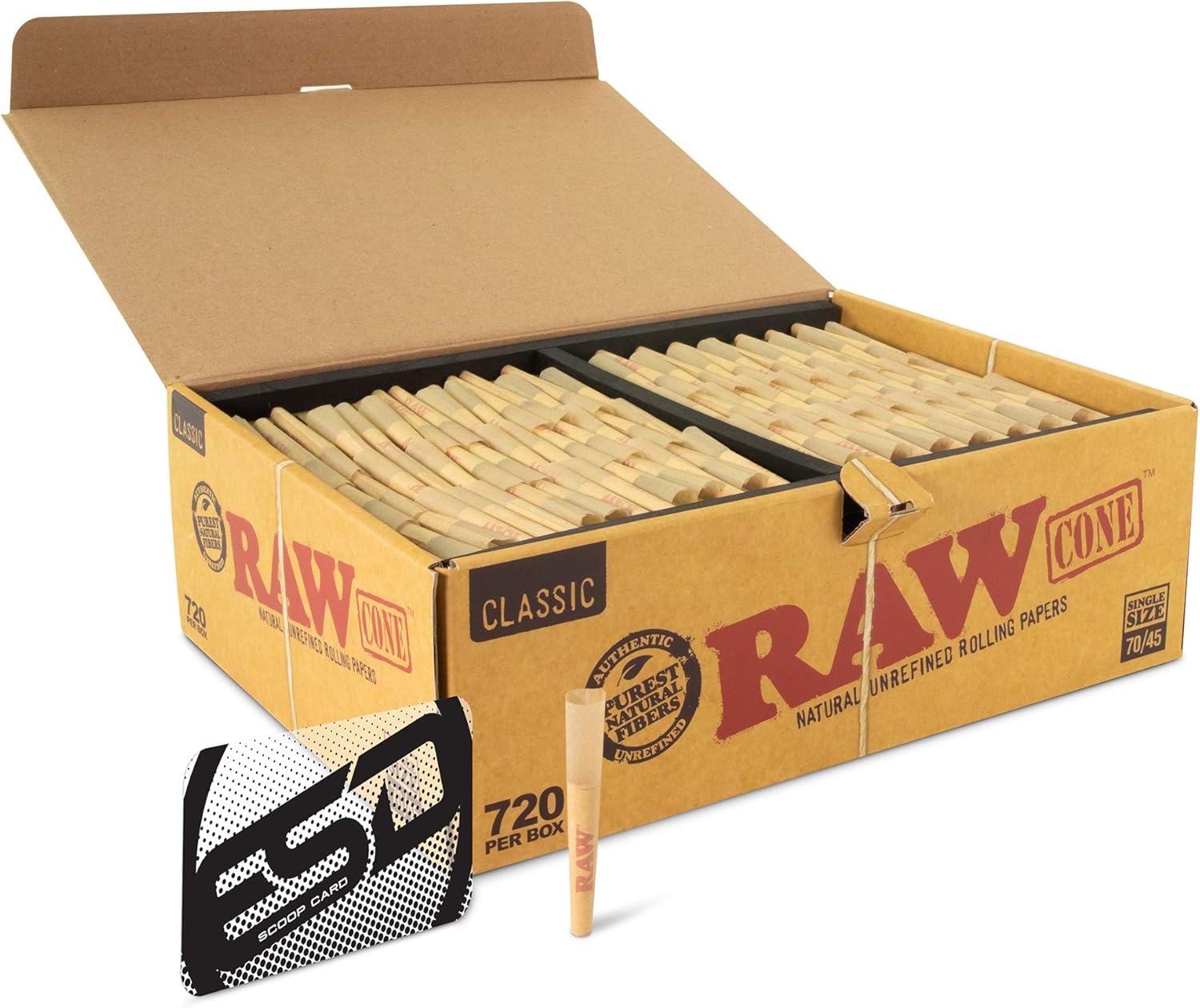 RAW CLASSIC PROLL 70/45 BULK CONES 720CT