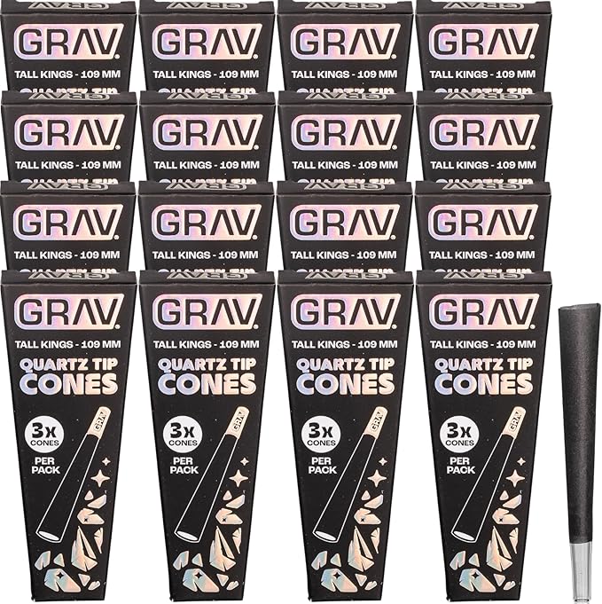GRAV QUARTZ TIP CONES NATURAL 3CT 109MM