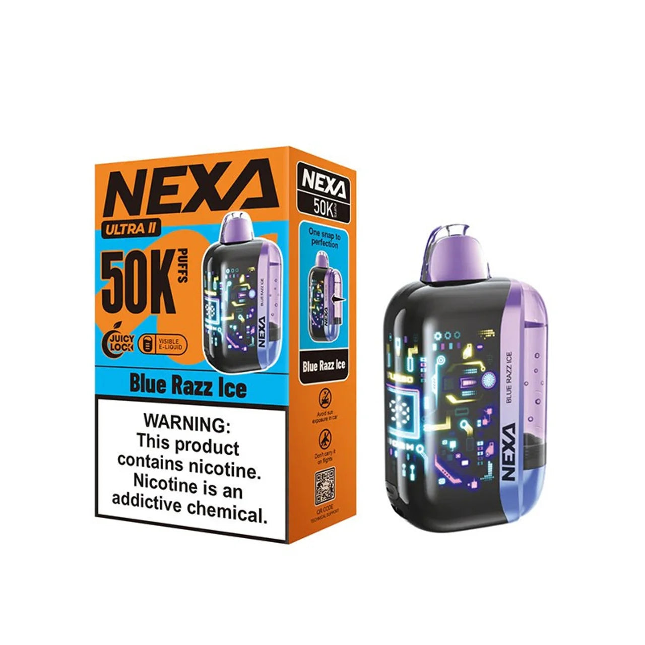 NEXA ULTRA II 50K|NEXA ULTRA II BLUE RAZZ ICE 50K|6942344010182|Pack of 5