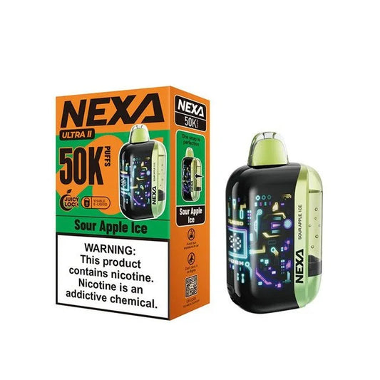 NEXA ULTRA II 50K|NEXA ULTRA II SOUR APPLE ICE 50K|6942344010168|Pack