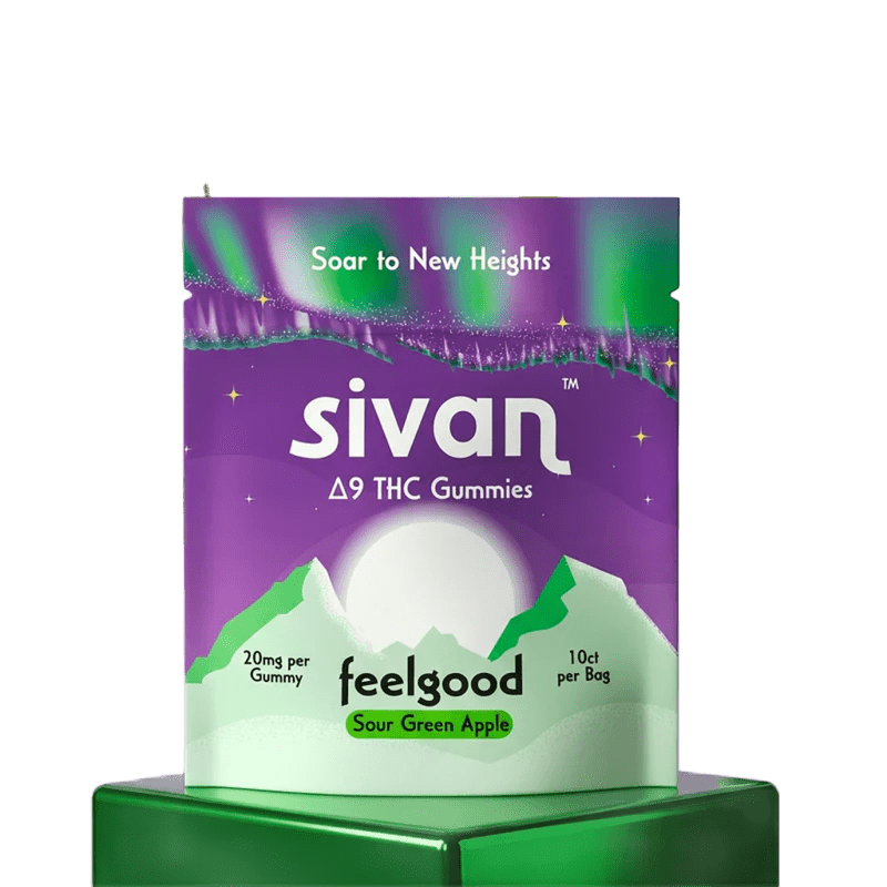 SIVAN D9 THC FEEL GOOD GUMMY SOUR GREEN APPLE 20MG
