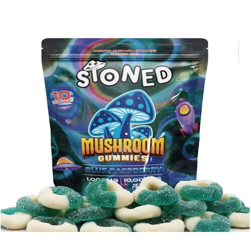 STONED AMANITA MUSCARIA BLUE RASPBERRY GUMY 10000MG