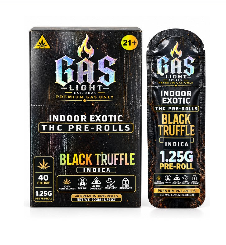 GAS LIGHT EXOTIC THC PROLL BLACK TRUFFLE IND 1.25GM 40CT