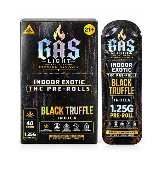GAS LIGHT EXOTIC THC PROLL BLACK TRUFFLE IND 1.25GM 40CT