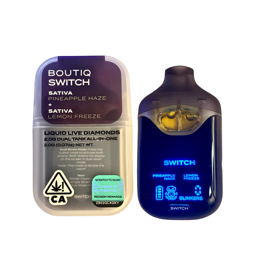 BOUTIQ SWITCH PINEAPPLE HAZE LMN FREEZE SAT 2G|810154386147|Pack Of|10