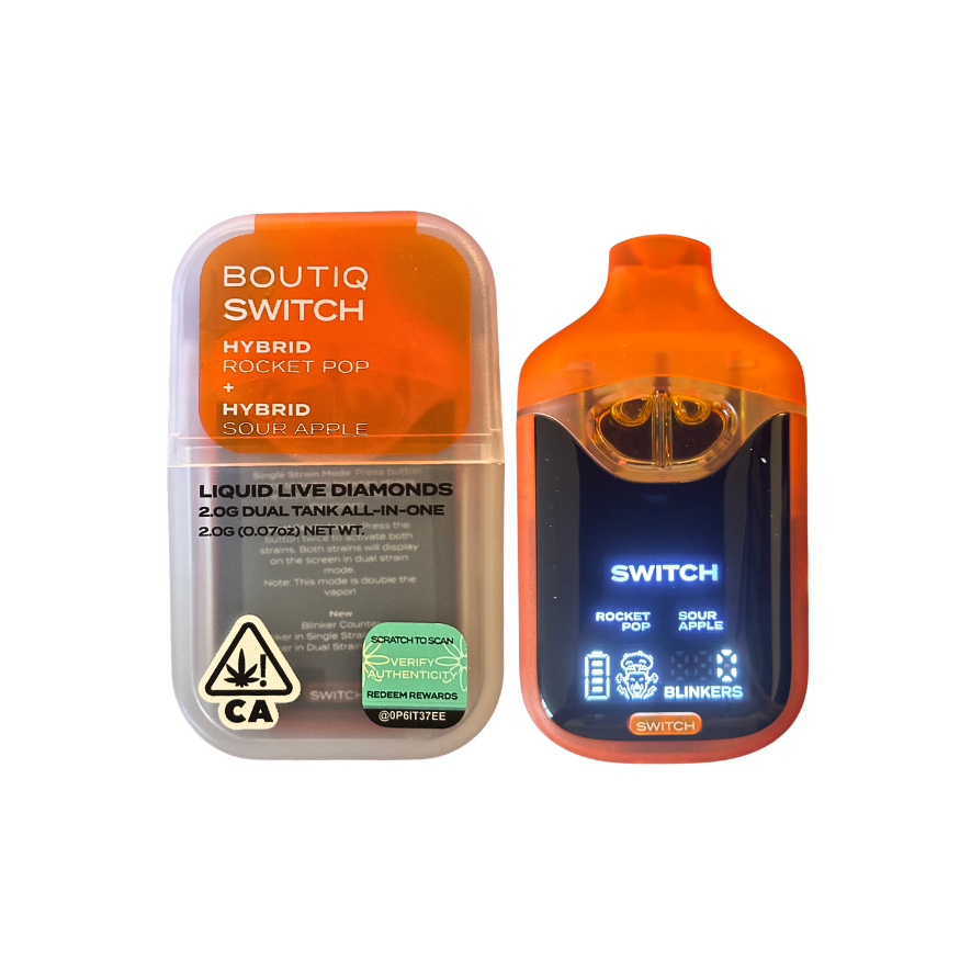 BOUTIQ SWITCH ROCKET POD SOUR APPLE HYBRID 2G|810154386185|Pack Of|10