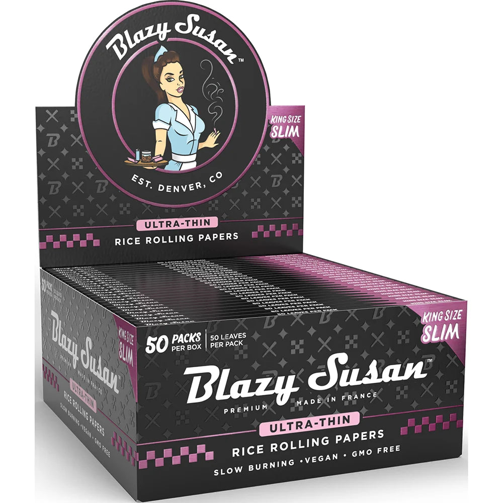 BLAZY SUSAN ULTRA THIN RICE ROLLING PAPERS KING SIZE SLIM