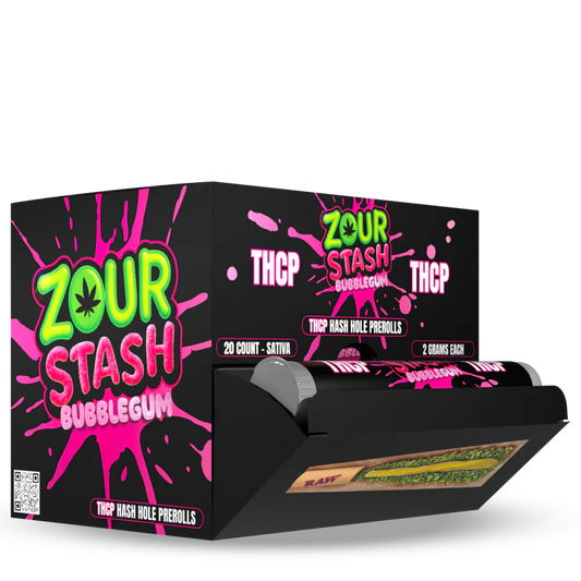 ZOUR STASH THCP HASH HOLES PROLL GRAPE BUBBLEGUM STV 2GM