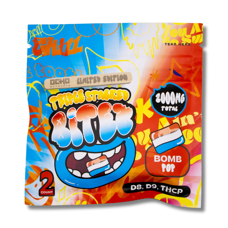 TRIPPLE STACKED BITES D9 GUMMY BOMB POP 2000MG