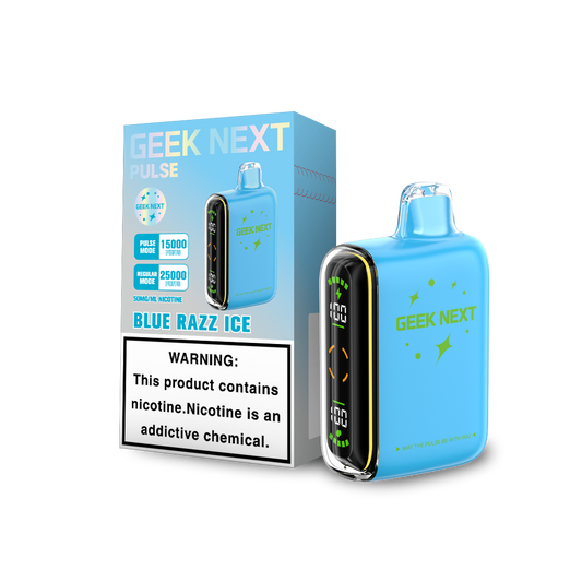 GEEK NEXT PULSE 25K|GEEK NEXT PULSE BLUE RAZZ ICE 25K|6917673166701|Pack of 5