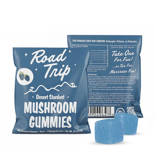 ROAD TRIP MUSHROOM GUMY BLUE RASPBERRY 7.2GM|721750318084|Pack Of|10