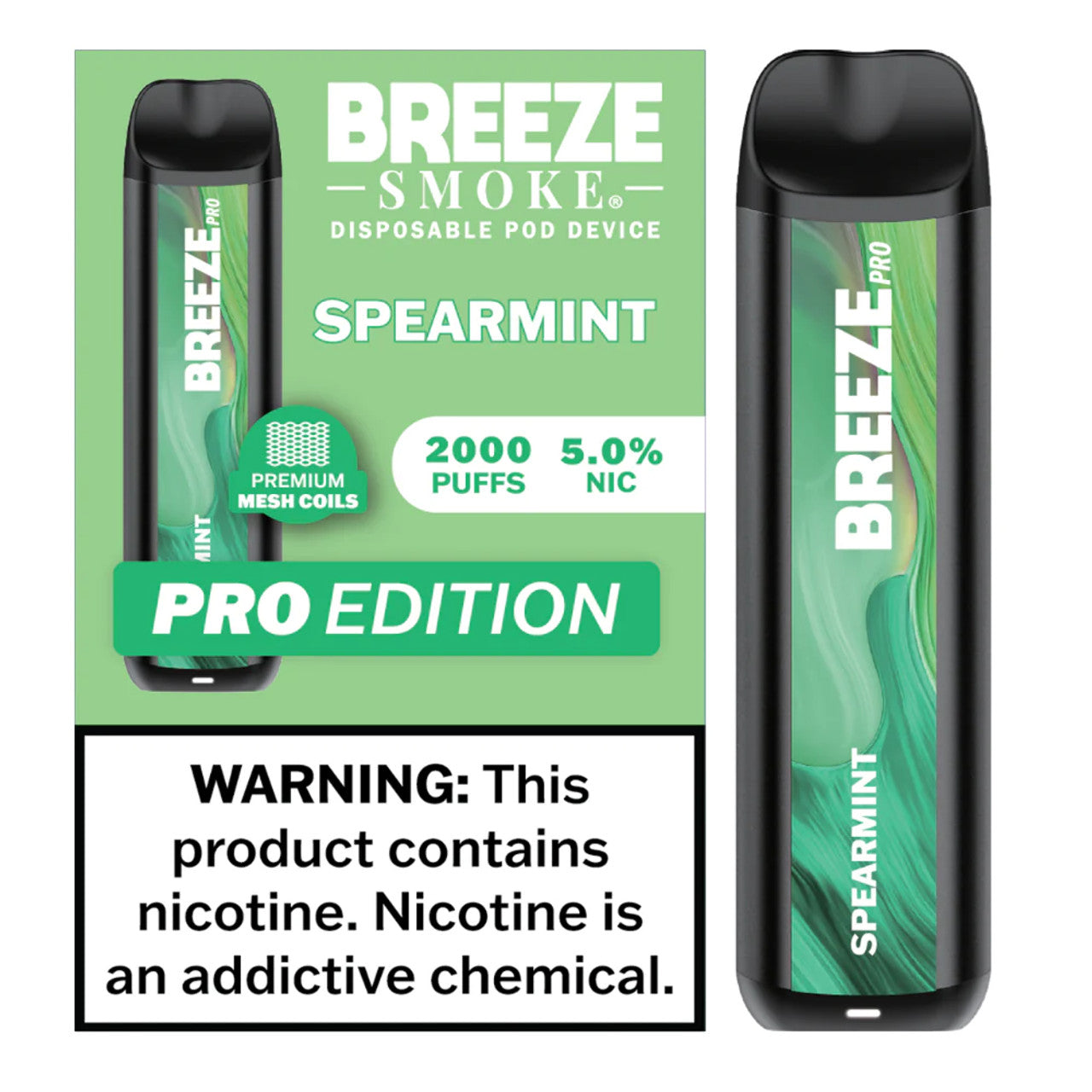 BREEZE SMOKE PRO EDITION SPEARMINT 2K