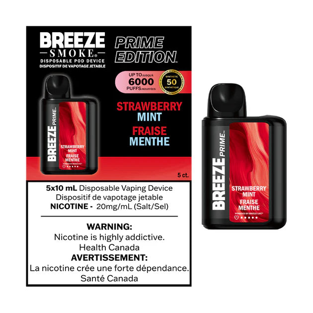 BREEZE SMOKE PRIME EDI STRAWBERRY MINT 6K
