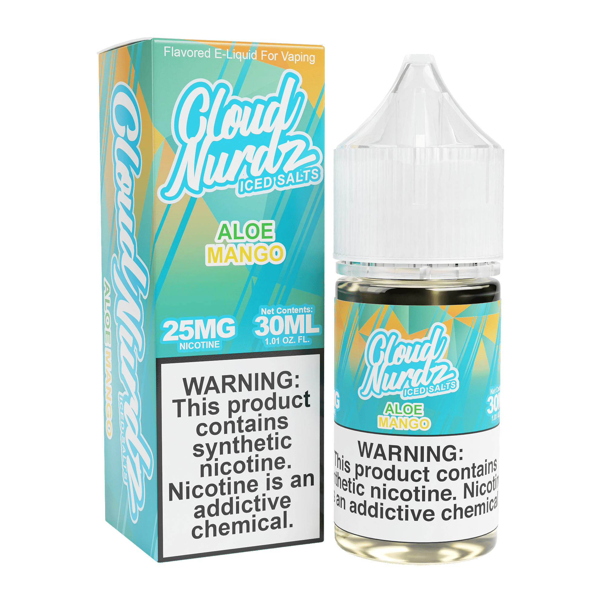 CLOUD NURDZ TFN NIC SALT ELIQUID 30ML ICED ALOE MANGO 25MG