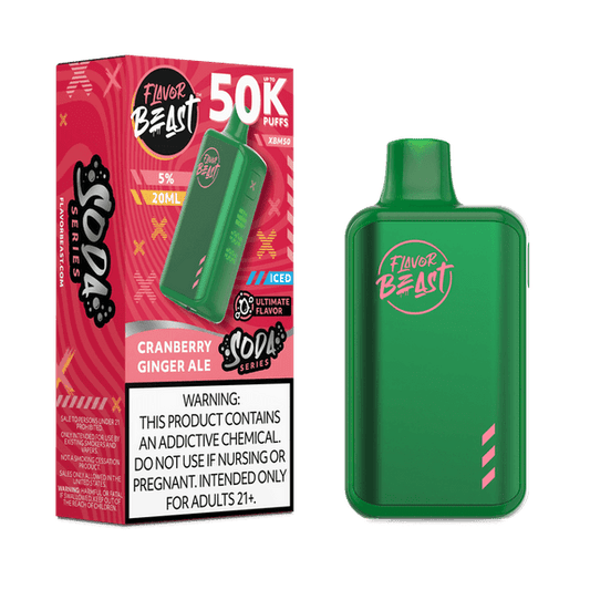 FLAVOR BEAST 50K|FLAVOR BEAST XBM50 CRANBERY GINGER ALE ICED 50K|827152236015