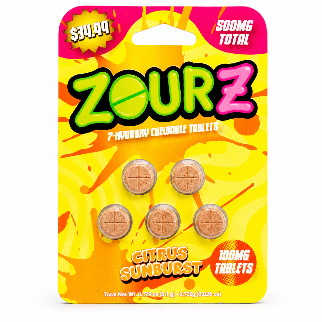 ZOUR Z 7HYDROXY CITRUS SUNBURST 500MG