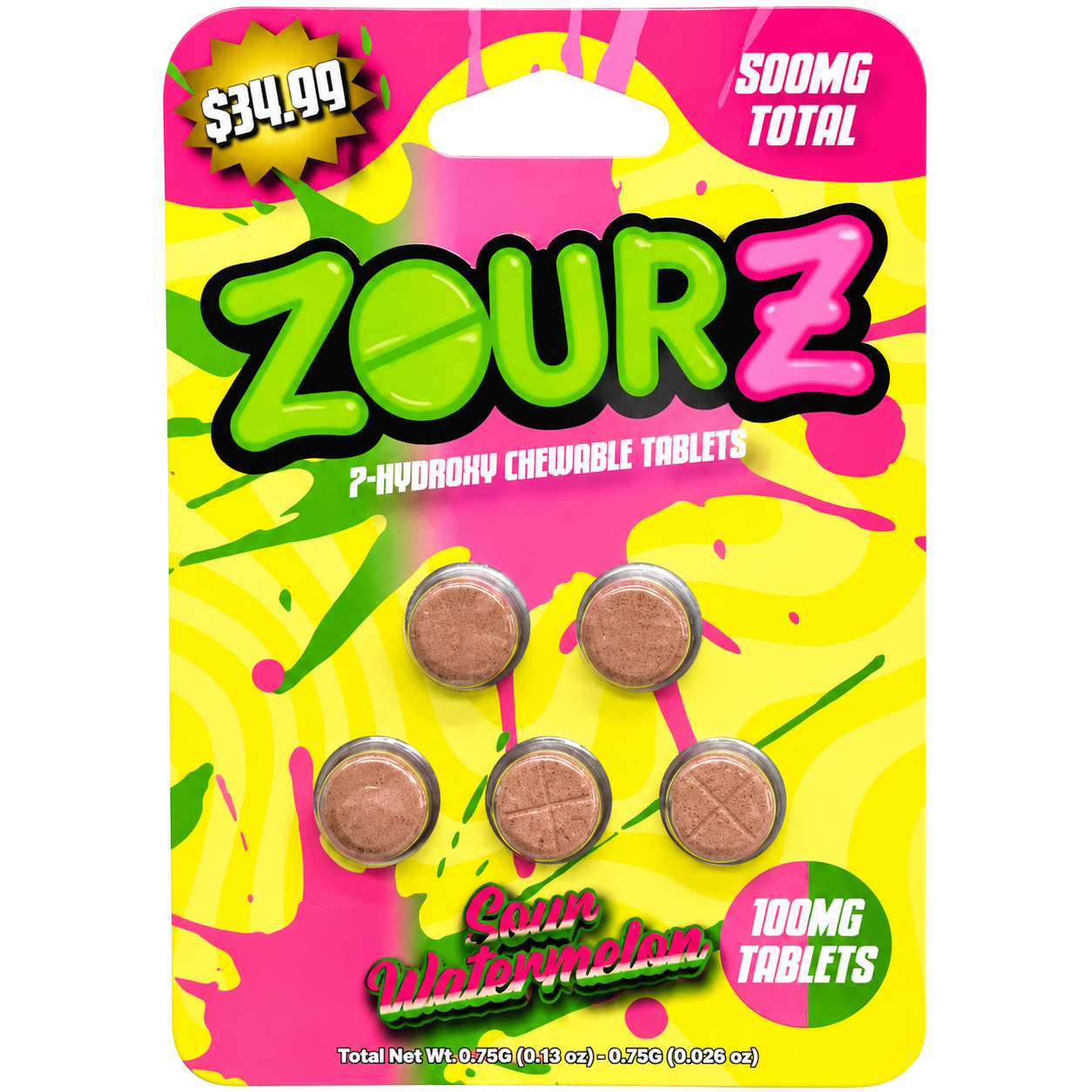 ZOUR Z 7HYDROXY SOUR WATERMELON 500MG