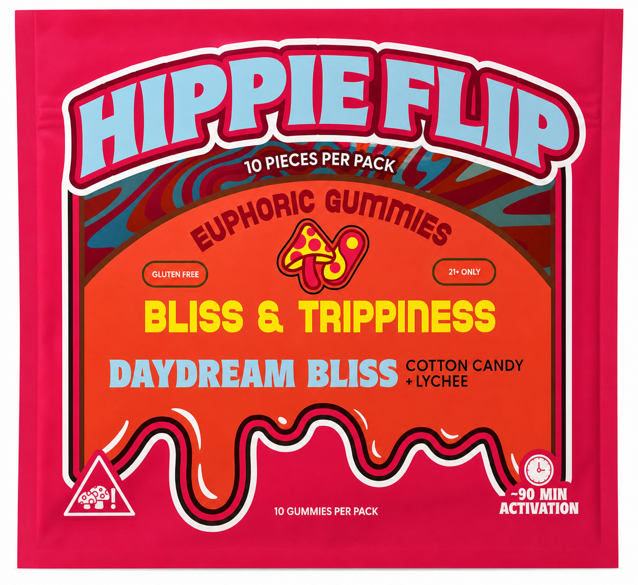 HIPPIE FLIP GUMMY DAYDREAM BLISS + CTTON CNDY LYCHE 6GM