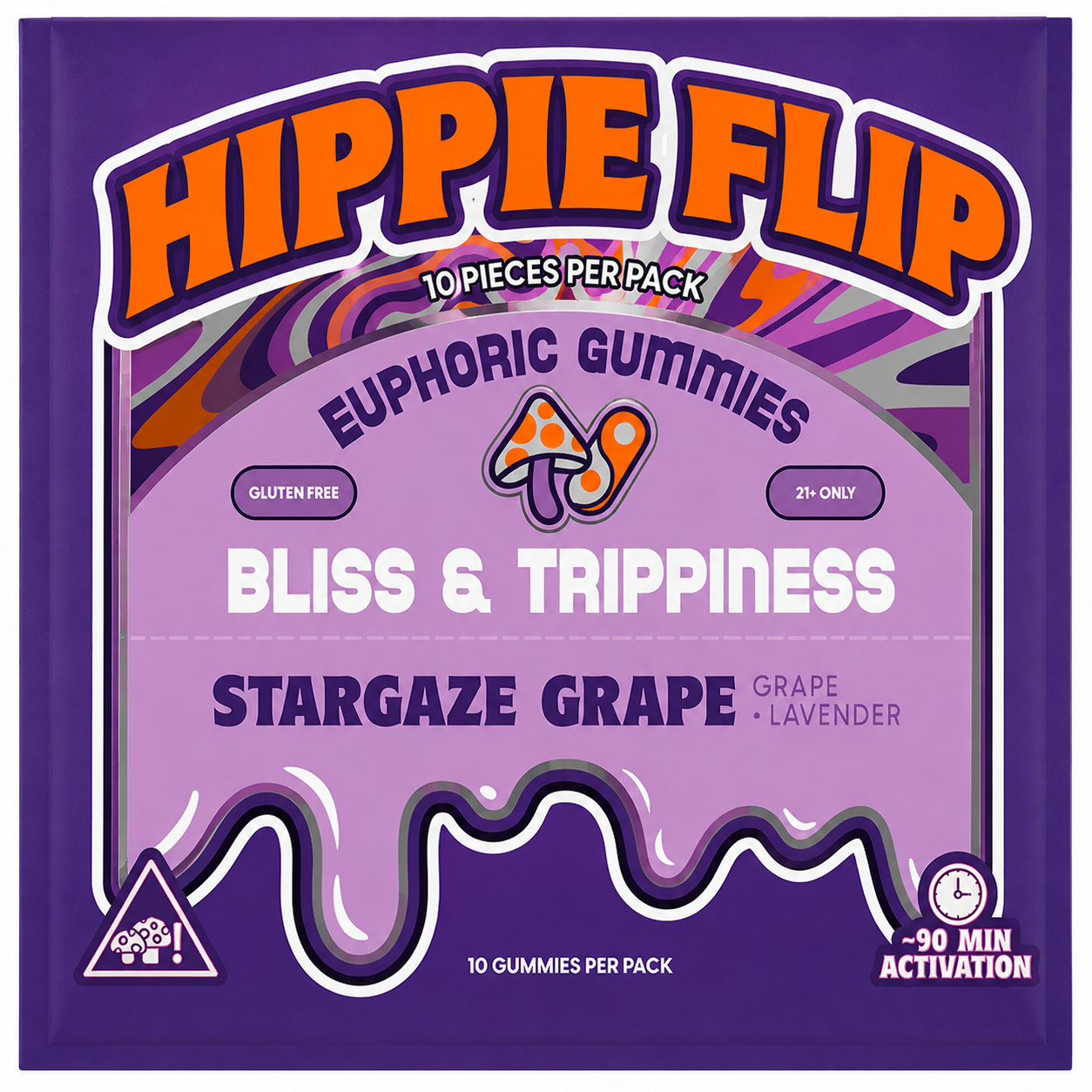 HIPPIE FLIP GUMMY STARGAZE GRAPE + GRAPE LAVENDER 6GM