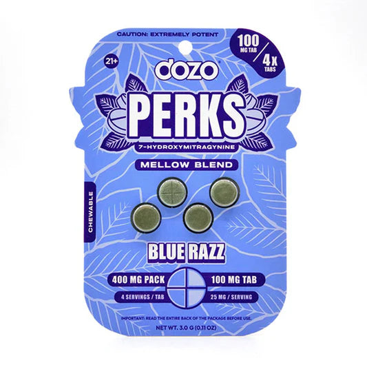 DOZO 7 HYDROXYMITRAGYNINE BLUE RAZZ 400MG 4CT