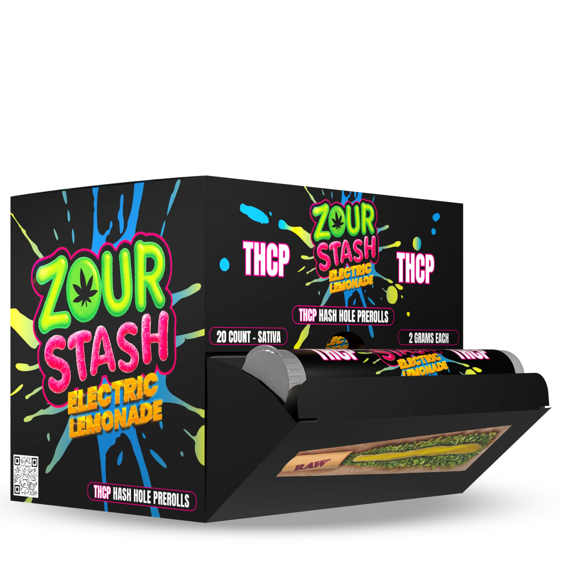ZOUR STASH THCP HASH HOLES PROLL ELECTRIC LEMONADE STV 2GM