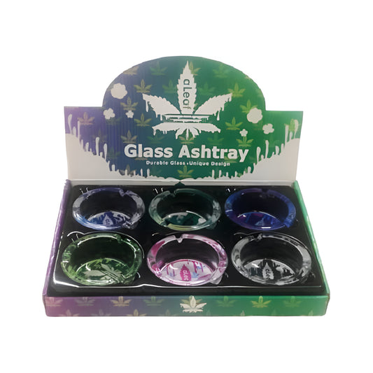 GLASS ASHTRAY 6CT