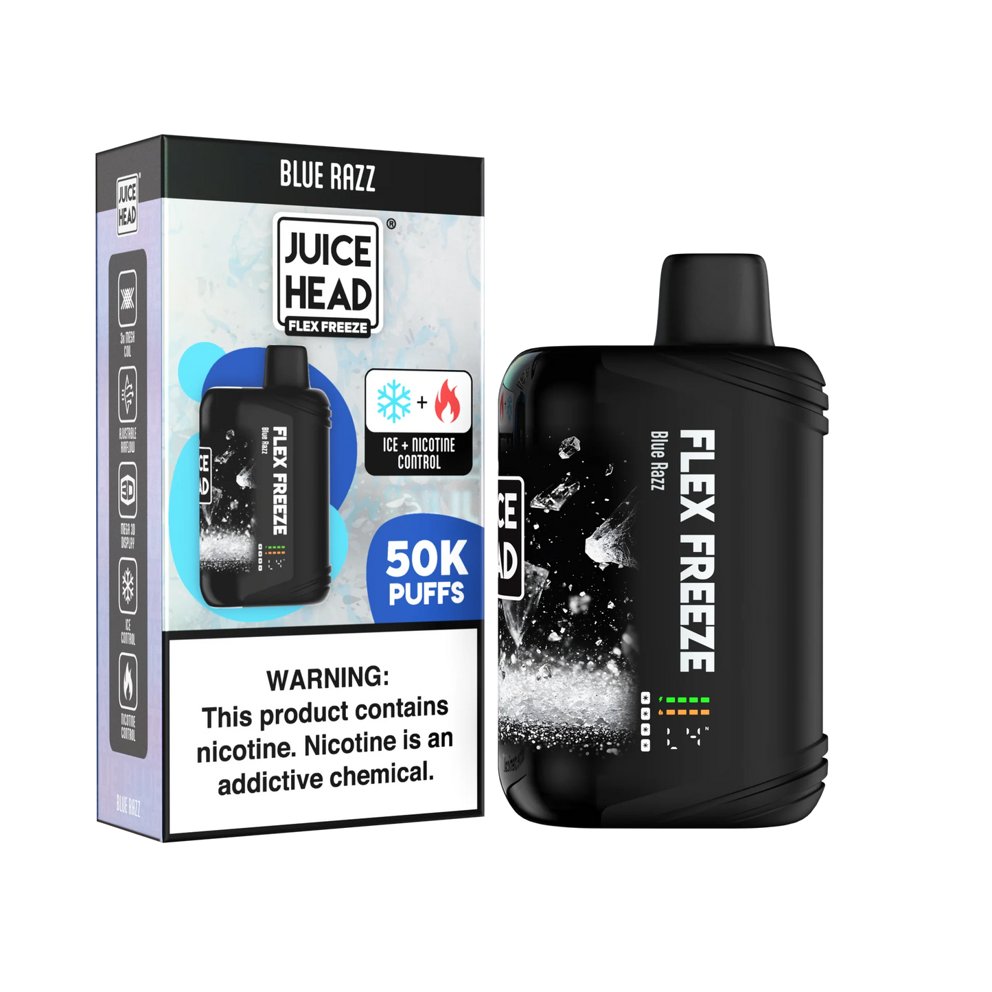 JUICE HEAD FLEX FREEZE BLUE RAZZ 50K