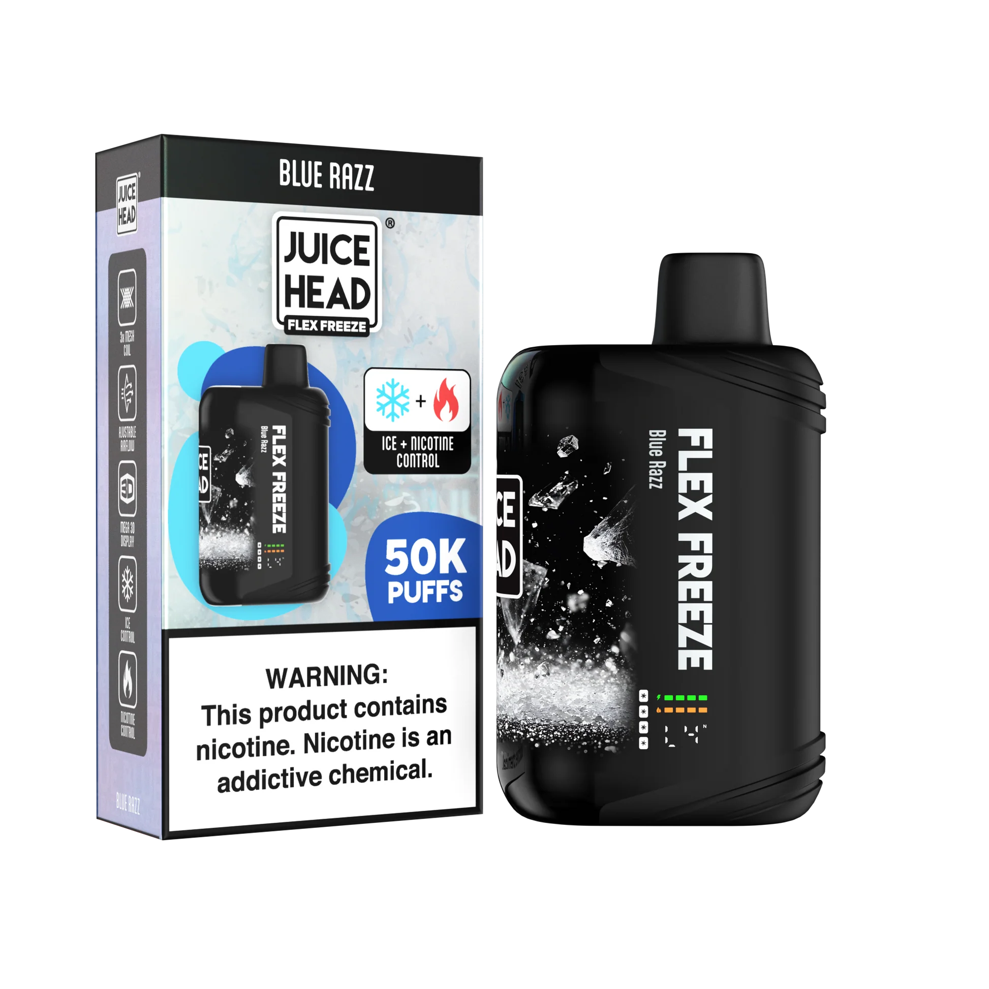 JUICE HEAD FLEX FREEZE BLUE RAZZ 50K