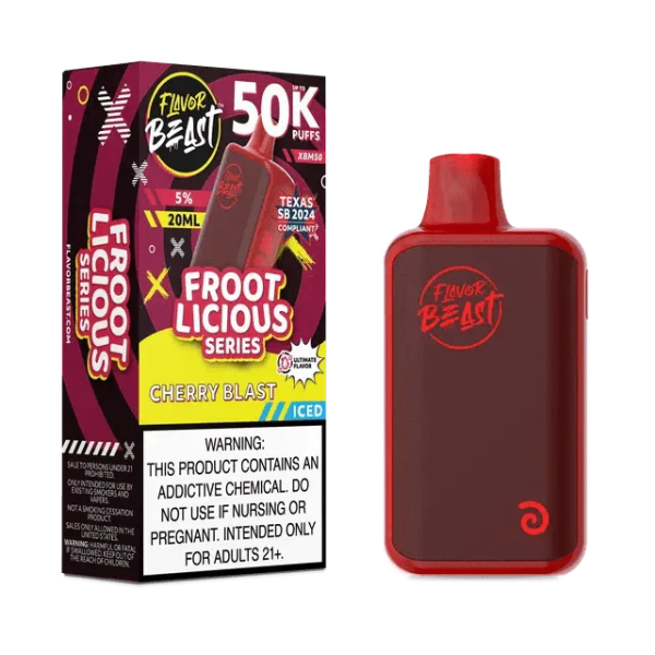 FLAVOR BEAST 50K|FLAVOR BEAST XBM50 CHERRY BLAST 50K|827152235971|Pack of 5