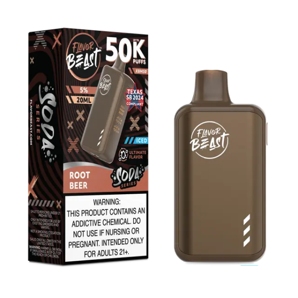 FLAVOR BEAST 50K|FLAVOR BEAST XBM50 ROOT BEER 50K|827152235964|Pack of 5