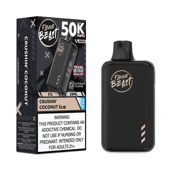 FLAVOR BEAST 50K|FLAVOR BEAST XBM50 CRUSHIN COCONUT ICED 50K|827152238552|Pack of 5