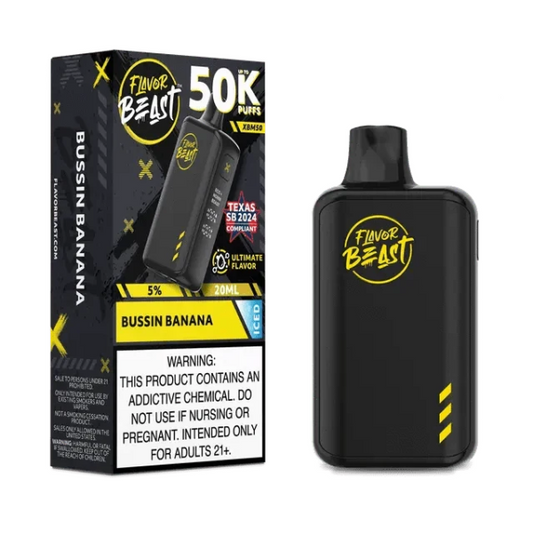 FLAVOR BEAST 50K|FLAVOR BEAST XBM50 BUSSIN BANANA 50K|827152235872|Pack of 5