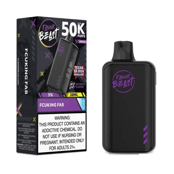 FLAVOR BEAST 50K|FLAVOR BEAST XBM50 FCUKING FAB 50K|827152235834|Pack of 5