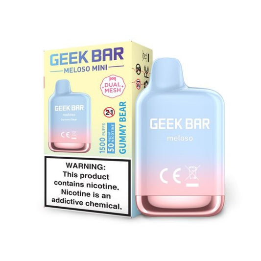 GEEK BAR MELOSO 1500PUFF|GEEK BAR MELOSO MINI GUMMY BEAR 1500PUFF|810125432927|Pack of 10